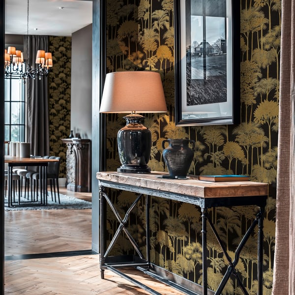 Galerie Wallpaper Product code: HV41083_2 - Havana 2 Wallpaper Collection - Metallic, Black Colours -  