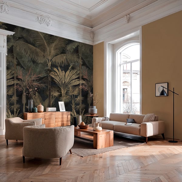 Galerie Wallpaper Product code: HV41109M_2 - Havana 2 Wallpaper Collection - Beige, Green, Black Colours -  
