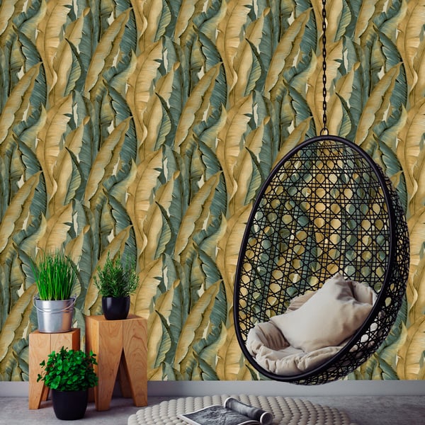 Galerie Wallpaper Product code: NHW1041_2 - Enchanted Wallpaper Collection - Blue Tan Colours -  
