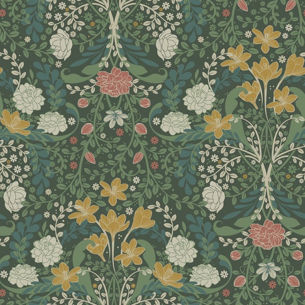 Galerie Wallpaper Product code: S24102 - Sommarang 2 Wallpaper Collection - Green   Colours -  