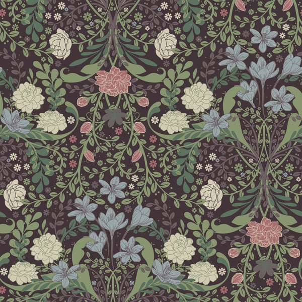 Galerie Wallpaper Product code: S24103 - Sommarang 2 Wallpaper Collection - Purple, blue, red Colours -  