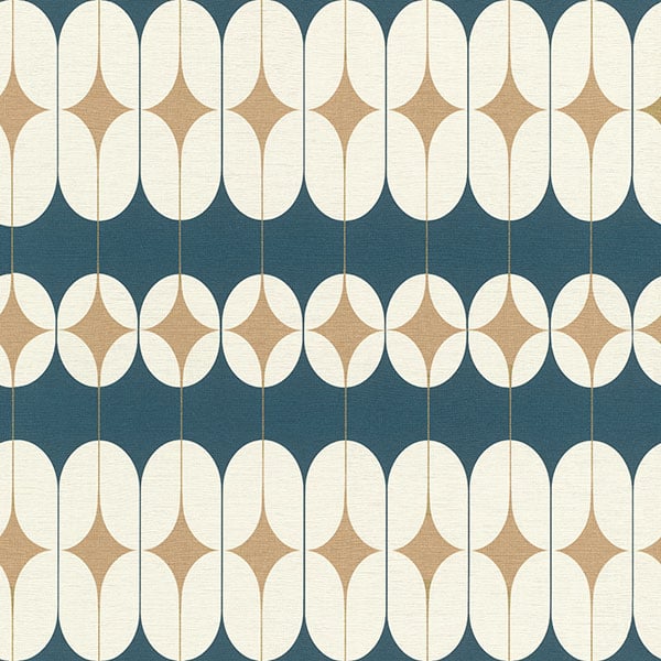 Galerie Wallpaper Product code: SK21117 - Skandinavia 2 Wallpaper Collection - Blue Gold Cream Colours -  