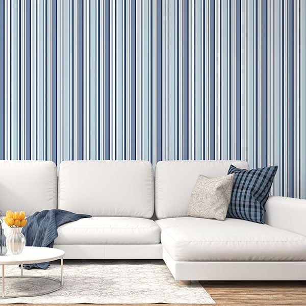 Galerie Wallpaper Product code: ST36911R - Simply Stripes 3 Wallpaper Collection - Navy Blue Colours -  