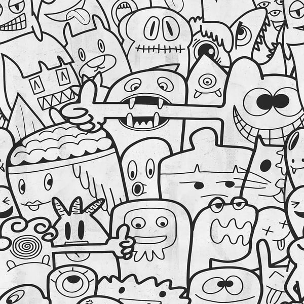 Galerie Wallpaper Product code: WH45195M_3 - Welcome Home Murals Wallpaper Collection - Grey, Black, White Colours -  