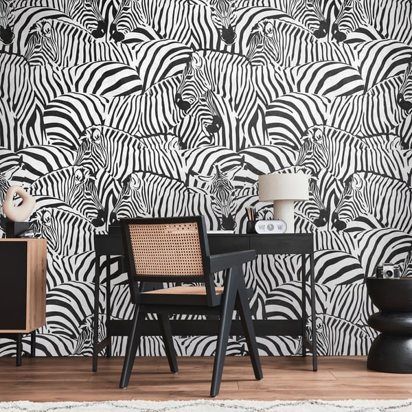 Galerie Wallpaper Product code: WH45239M_2 - Welcome Home Murals Wallpaper Collection - Black, White Colours -  