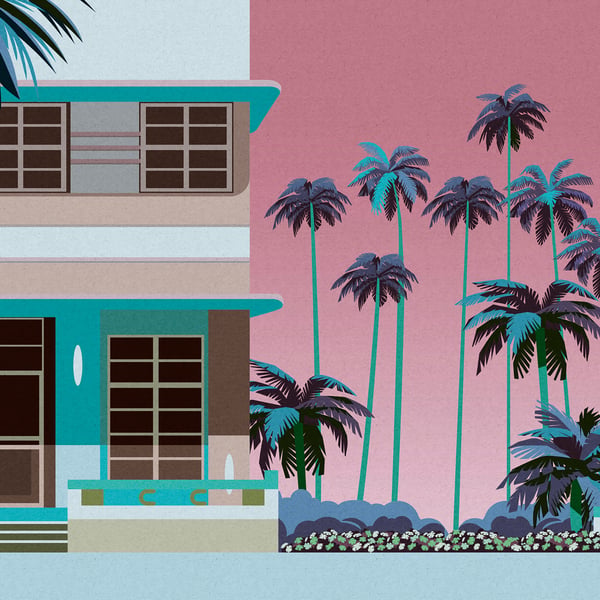 Galerie Wallpaper Product code: WH45259M_3 - Welcome Home Murals Wallpaper Collection - Blue, Multi-coloured, Pink Colours -  
