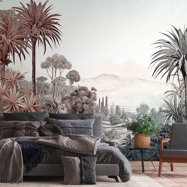 Galerie Wallpaper Product code: WH45268M_2 - Welcome Home Murals Wallpaper Collection - Green, Red, White Colours -  