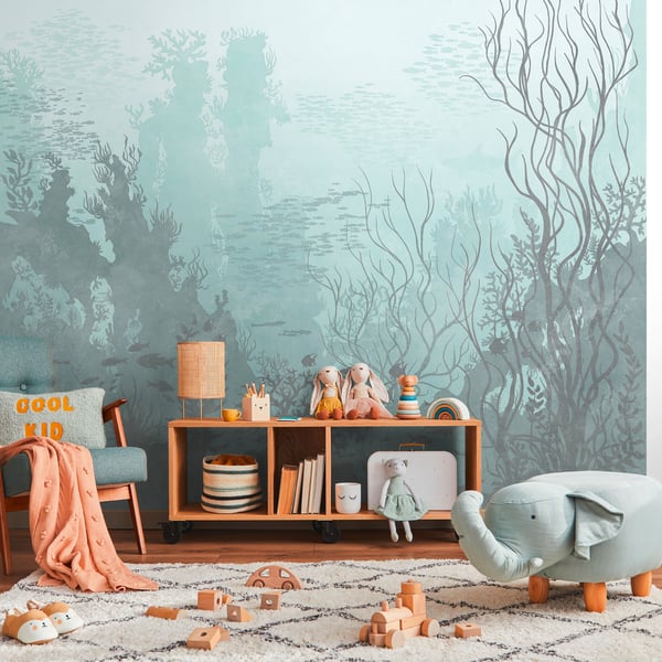 Galerie Wallpaper Product code: WH45269M_2 - Welcome Home Murals Wallpaper Collection - Blue, Grey, Green Colours -  