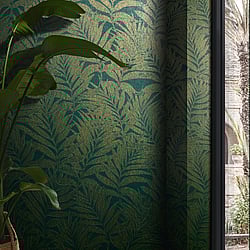 Galerie Wallcoverings Product Code: 34007 - Hotel Wallpaper Collection Galerie Wallcoverings Product Code 34007 - Hotel Wallpaper Collection - Green, Gold Colours - Botanical leaves design Design