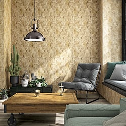 Galerie Wallcoverings Product Code: 34163 - Loft 2 Wallpaper Collection Galerie Wallcoverings Product Code 34163 - Loft 2 Wallpaper Collection - Brown Colours - 3D Geometric Hexagon Design