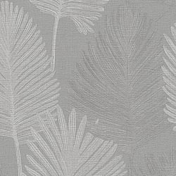 Galerie Wallcoverings Product Code HZ62075 - Horizon Wallpaper Collection - Cream Grey Metallic Colours - Palm Leaf Design