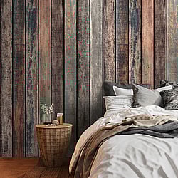 Galerie Wallcoverings Product Code WH45201M - Welcome Home Murals Wallpaper Collection - Multi-coloured Colours - Vintage Wooden Plank Design