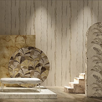 Galerie Wallcoverings Product Code 49361 - Stratum Wallpaper Collection - beige cream silver Colours -  