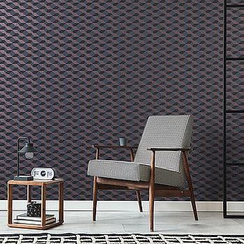 Galerie Wallcoverings Product Code 51211 - Universe Wallpaper Collection - Blue Black Bronze Colours -  