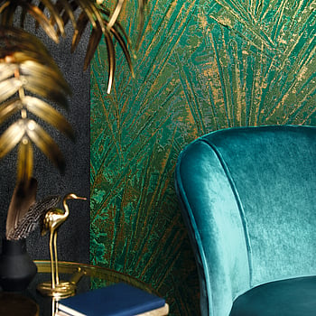 Galerie Wallcoverings Product Code 91936 - Energy Wallpaper Collection - Green, Gold Colours -  