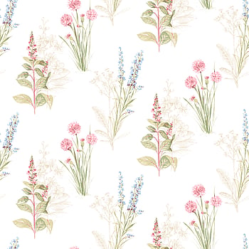 Galerie Wallcoverings Product Code AB42445 - Abby Rose 4 Wallpaper Collection - Cream Blue Pink Colours -  