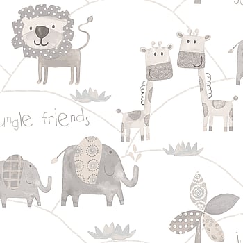 Galerie Wallcoverings Product Code G56505 - Just 4 Kids 2 Wallpaper Collection - Grey White Colours -  