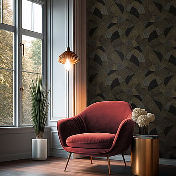 Galerie Wallcoverings Product Code HV41076 - Havana 2 Wallpaper Collection - Brown, Metallic, Black Colours -  
