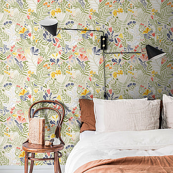 Galerie Wallcoverings Product Code S55011 - Sommarang Wallpaper Collection - Green Multi-coloured Colours -  